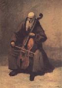 Jean Baptiste Camille  Corot Le moine au violoncelle (mk11) oil painting artist